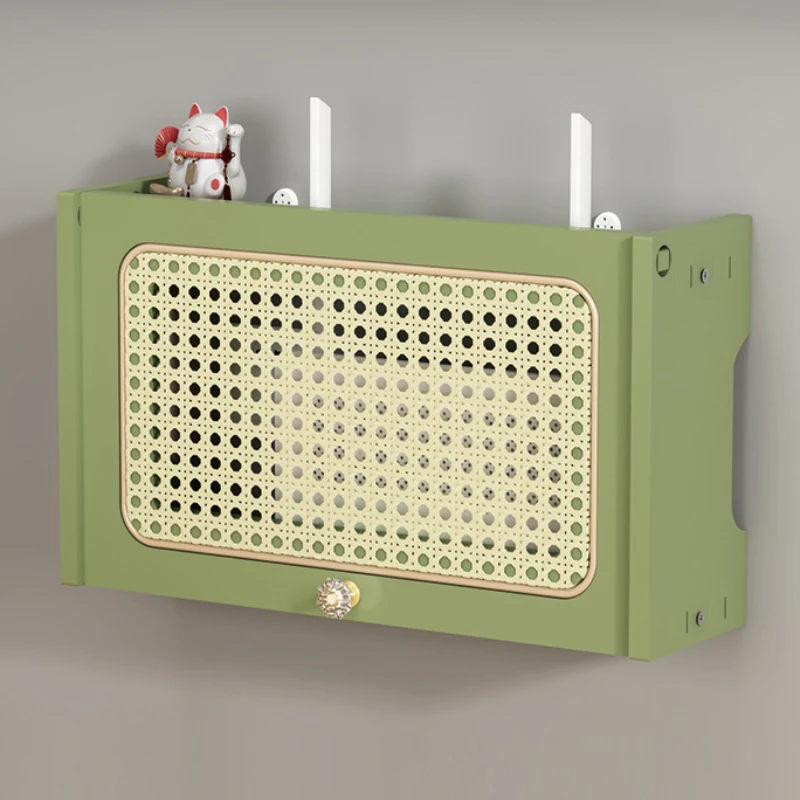 Boîte anti-cernes de multiprise de meuble TV mural, organisateur de décodeur WiFi, gestion des câbles de stockage de routeur pour le salon