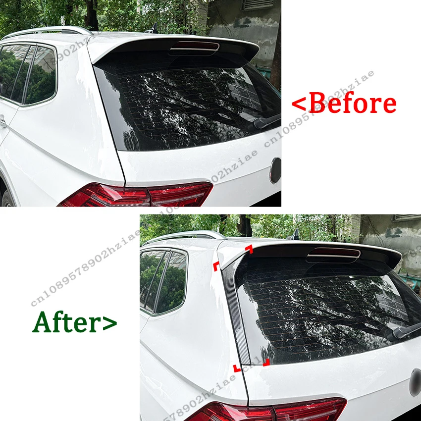1 Pair Rear Window Side Spoiler Wing Lip For Volkswagen VW Tiguan MK2 R-line 2017-2023 Rear Canard Splitter Auto Accessories view 2
