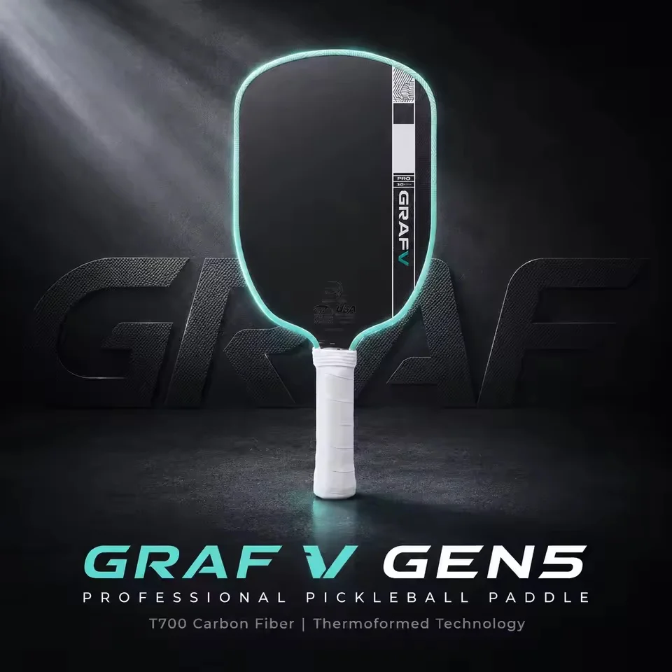wnonso-graf-pro-v-カーボンファイバーピックルボールパドル、バランスの取れた繊細なネットコントロールと強力なヒッティングパワー、高耐久性、適切な性能