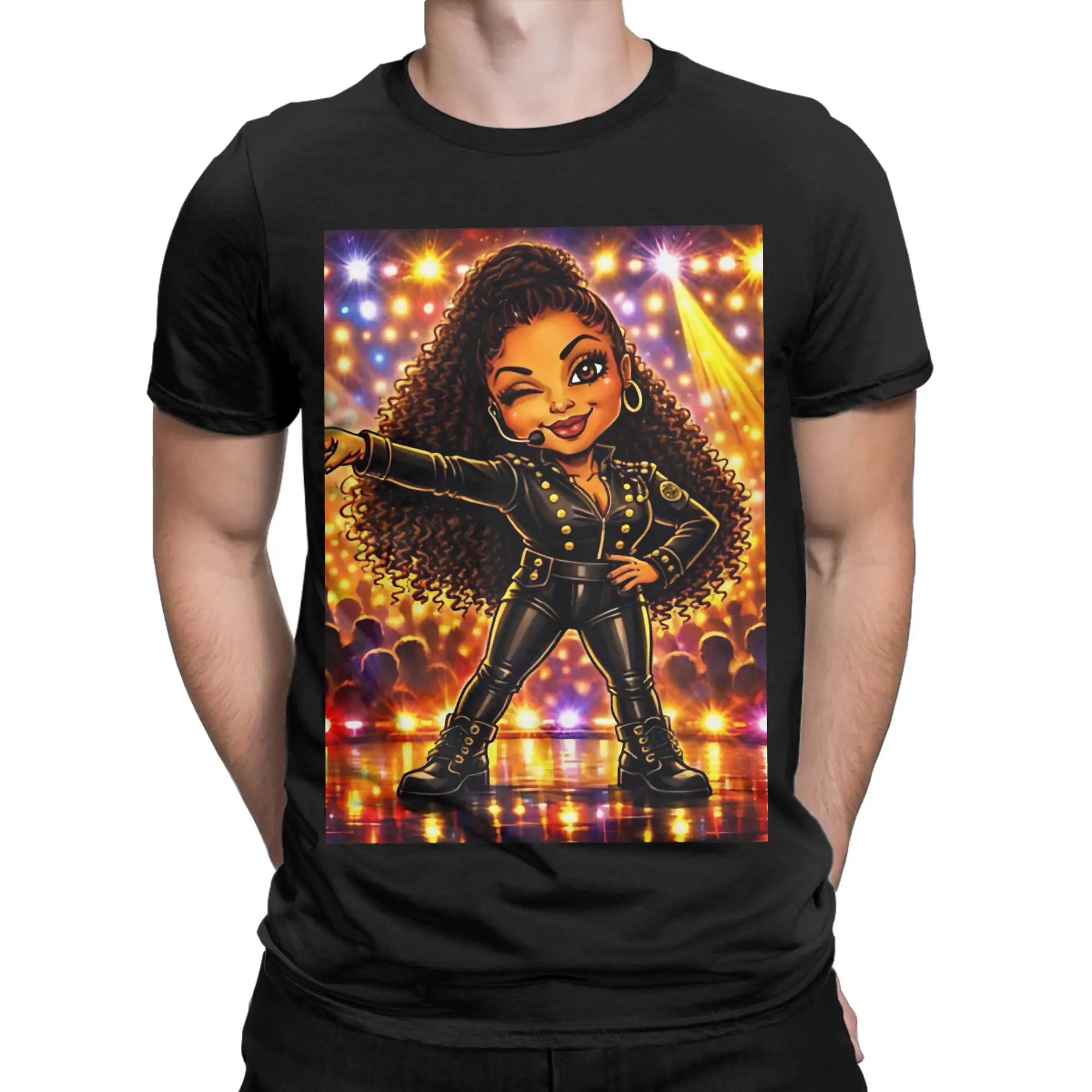Janet Jackson  Funny Graphic 100% Cotton T-Shirt Janet Jackson Tees Tops For Men