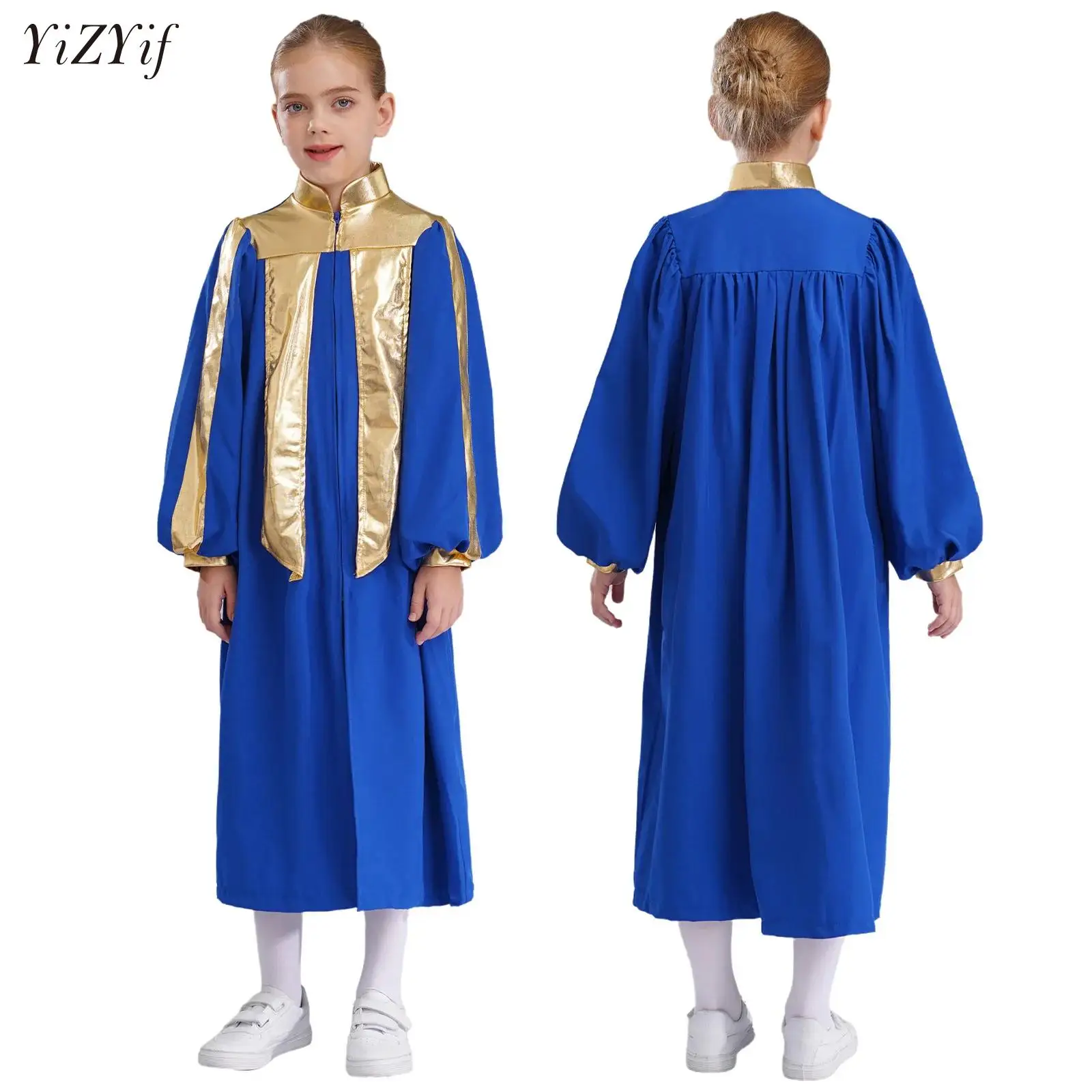 

Teens Boys Girls Long Sleeve Choir Church Praise Robe Graduation School Celebrations Ceremony Gown Ramadan Muslim Abaya Dresses