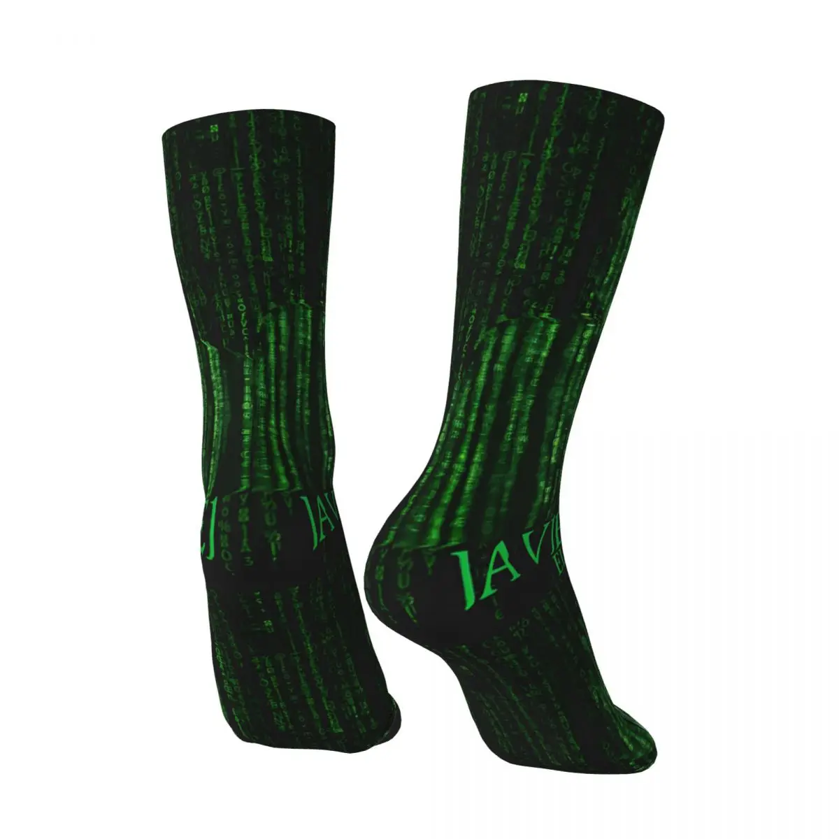 Retro Javier Milei Men's compression Socks Unisex The Matrix Harajuku Seamless Printed Novelty Crew Sock