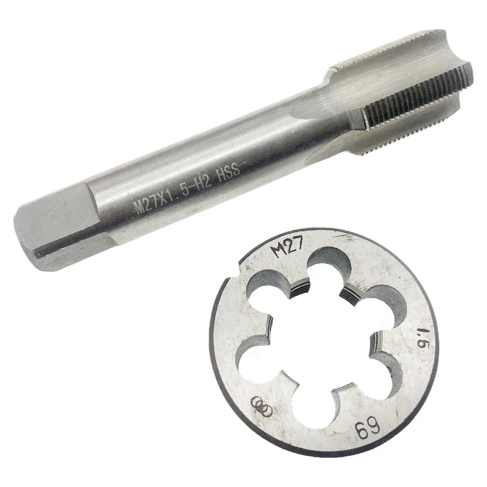 Toque e Die Grupo Mão Direita Threading Tool Rosca Métrica Tap Die rh Thread Repair Tool M27x1.5 M27x1.5