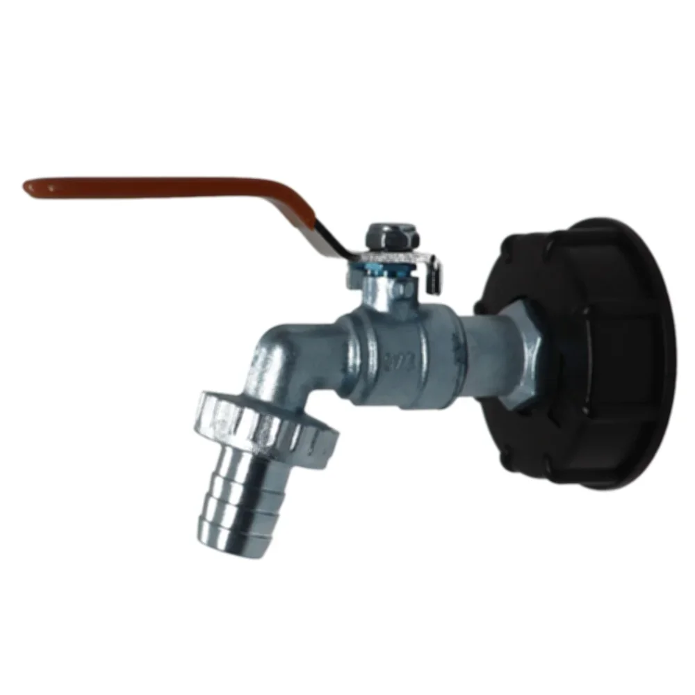 IBC Adapter with Drain Ball Valve for 1000 Liter Container Tank 3/4 Inch S100*8 Durable and Practical To Use