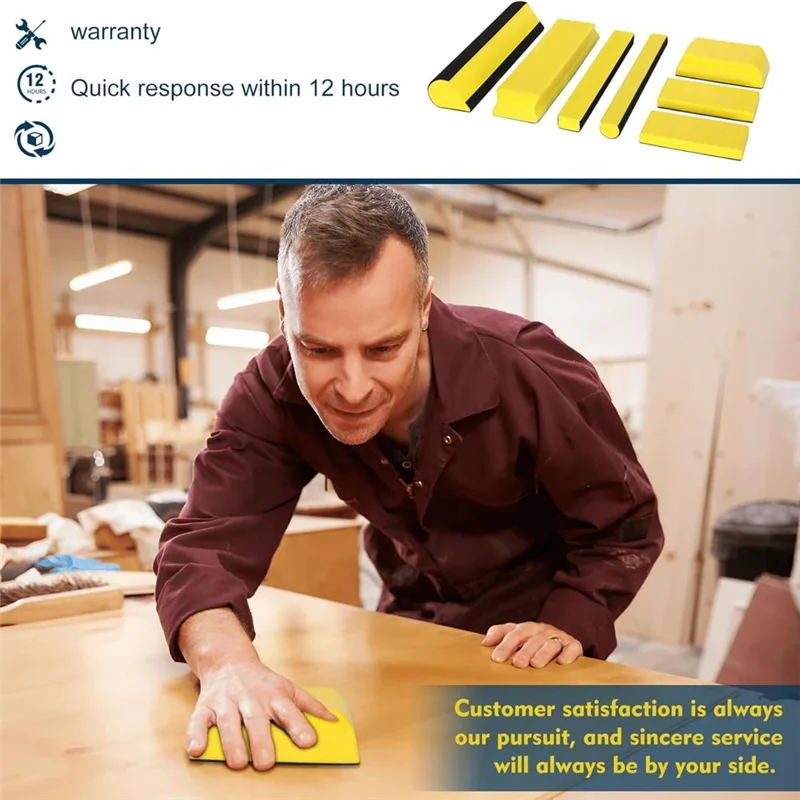 

WCS-7Pcs Шлифовальные блоки для кузова автомобиля Шлифовальный блок для кузова автомобиля для деревообработки, полировки кузова автомобилей и поделок