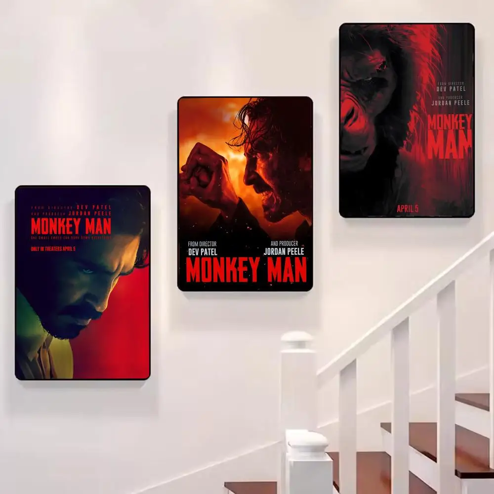 M-Monkey Man لوحة فيلم مثيرة للخط قماشية: تجعد مجاني مقاوم للماء ومتين لجميع الفضاء لتزيين الحائط