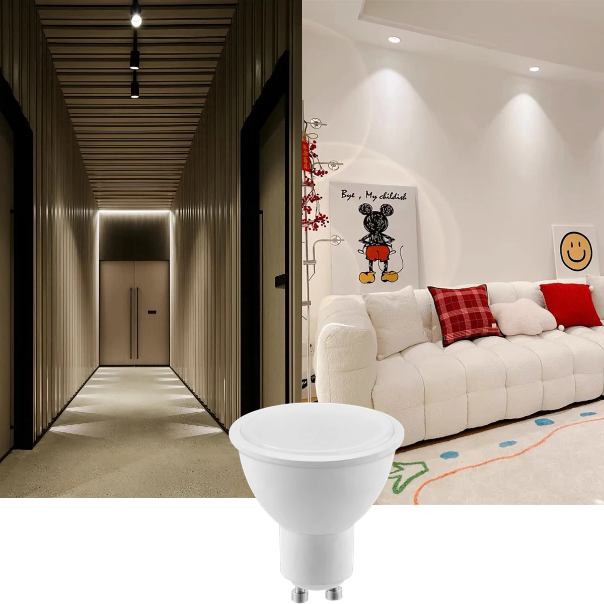 Faretto a LED GU10 1-10 pz AC110V/220V No Strobe luce bianca calda 3W-8W lampada di certificazione CE ue per camera da letto, soggiorno, cucina