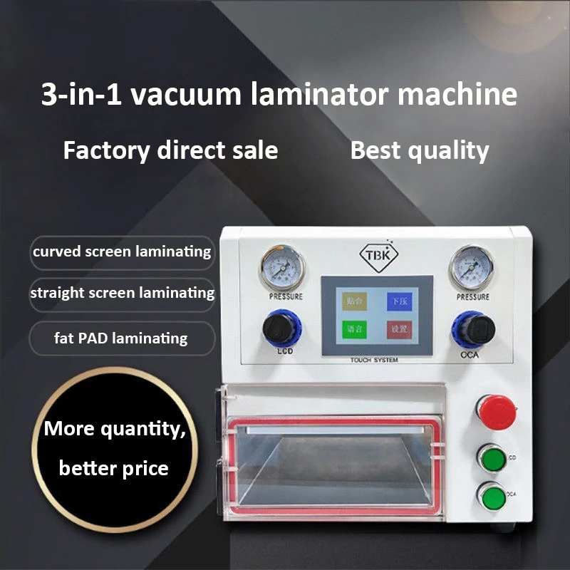 300W size tbk 108P vacuum laminating machine ipad pro 12.9 inch for samsung note10 note 10plus