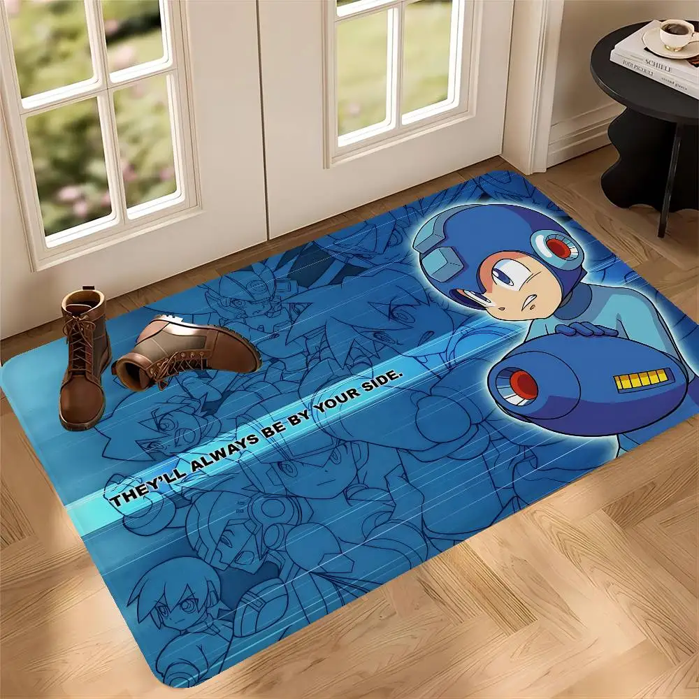 Action Game R-Rockman Bathroom Mat Kids Room Bedroom Decoration Balcony Anti-Slip Doormat Living Room Welcome Rug