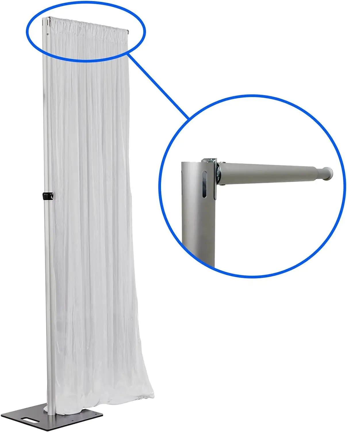 Dual Backdrop Stand Kit, Slip-on Drape Stand, Pipe and Drape Backdrop, 25.4cm to 45.7cm, 4 Pack