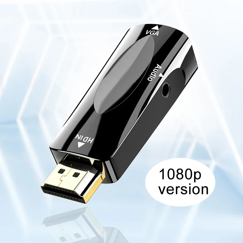 ذكر إلى أنثى HDMI-متوافق مع محول VGA 1080P كابل الصوت محول الفيديو ل PS3 PS4 الكمبيوتر المحمول صندوق التلفزيون الكمبيوتر العارض