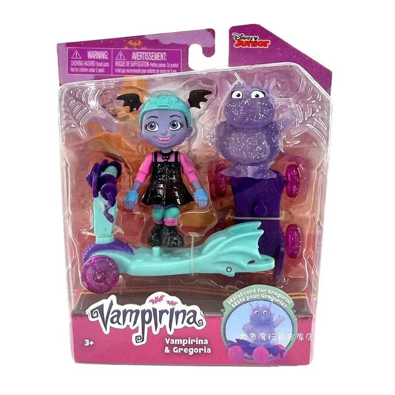 Prawdziwa figurka Disney Vampirina Gregoria makowa Wolfie Anna urocza lalka akcesoria do ozdoby modelowe hulajnogi udają zabawkę