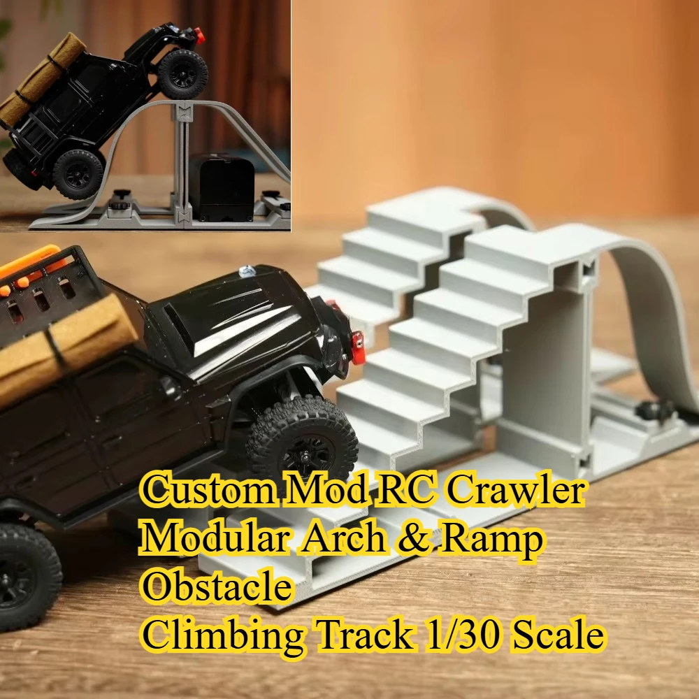 RC Crawler Upgrade Modular Simulated Arch Ramp Climbing Obstacle Track 1/30 Scale For SCX30 custom size Hobby Parts