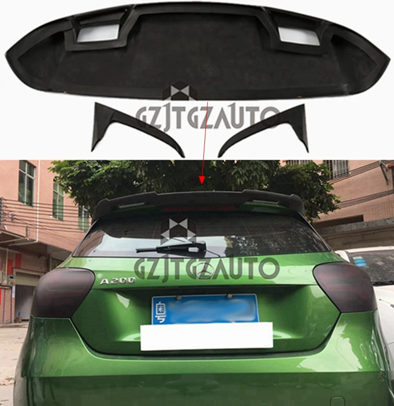 

For Mercedes-Benz A-Class W176 A160 A180 A200 A250 A45 AMG Hatchback 2013-2018 K Style Carbon Fiber Roof Spoiler