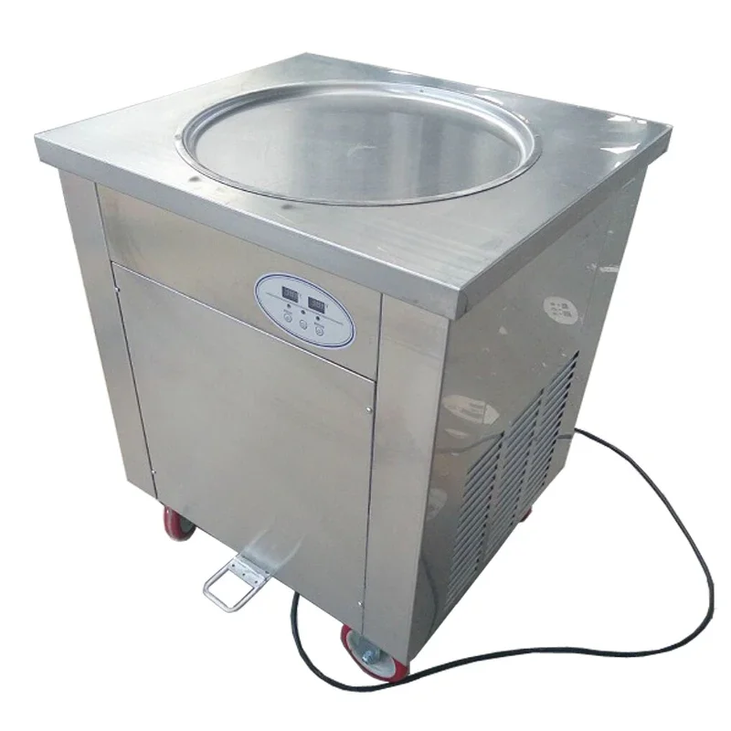 

CE certified stainless steel 45/50cm single round fried ice cream machine with fine copper condenser