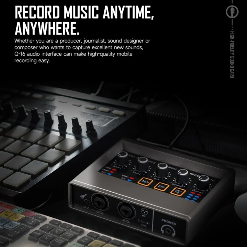 Scheda per registrazione Crystal Studio Interfaccia facile da usare H7JF