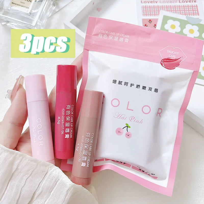 Batom bonito matiz vermelho maquiagem cuidados cosméticos colorido bálsamo labial batom hidratante desbotamento linha labial anti-secagem conjunto de maquiagem labial