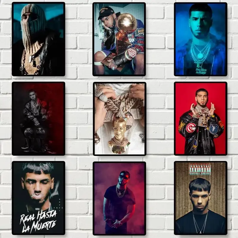 Anuel AA Las Leyendas Nunca Mueren Rapper POSTER Poster Prints Wall Pictures Living Room Home Decoration Small