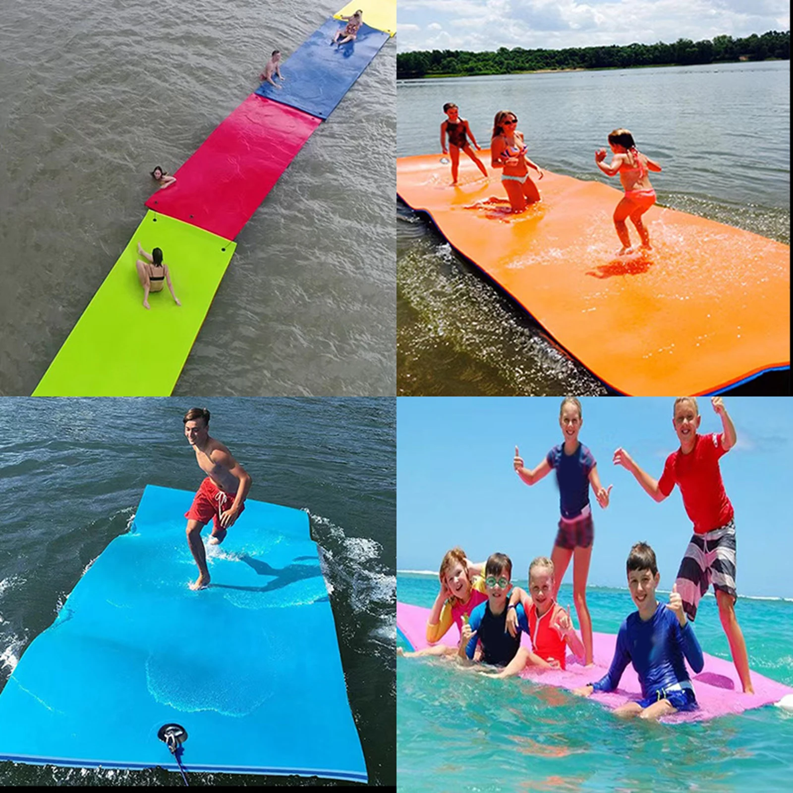 180X55Cm Duurzaam Water Float Mat Weerbestendig Hoge Dichtheid Zwemmen Zwembad Rivier 2-Layer Foam Drijvende Pad deken