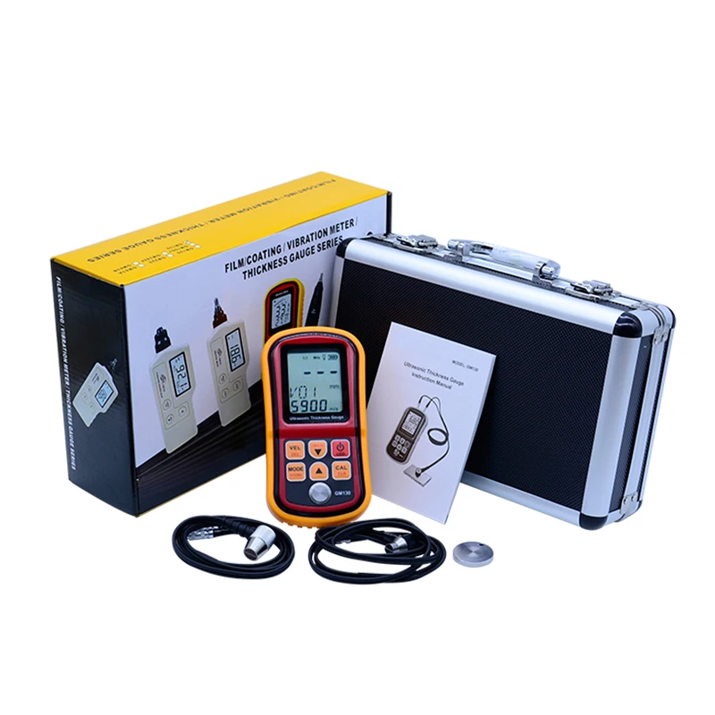 Xin Tester Digital Ultrasonic Thickness Gauge Meter GM130 for Plastic/Acrylic/Glass/Metal 1.0-300mm Steel Thickness tester