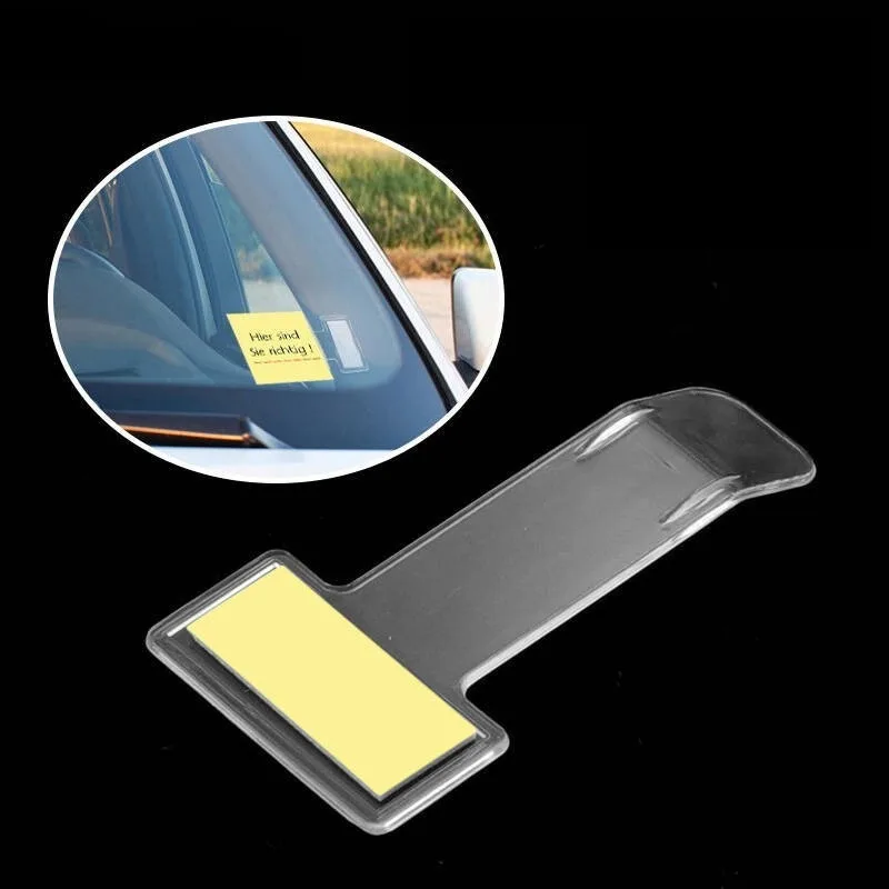 3/5/10PCS Plastic Car Styling Parking Ticket Holder Car Fastener Card Holder Mounting Fastener Organizer Windshield Sticker