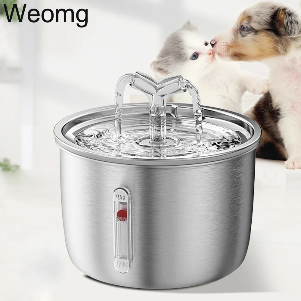 

Cat Fountain Flowing Water For Gog Drinking Stainless Steel Automatic Pet Smart Drinker Dispenser With Sensor Optional 2L