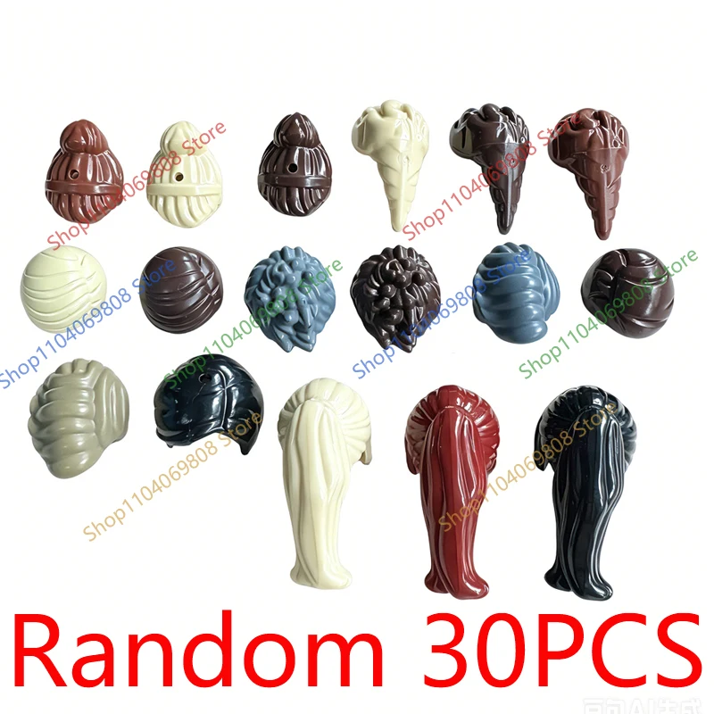 MOC Kopfzubehör Bausteine Figurenteile Kreative Gesichtsausdrücke Lachen Zornig Bart Junge Mädchen Frisuren Mini-Bausteine N27 – Detail 2