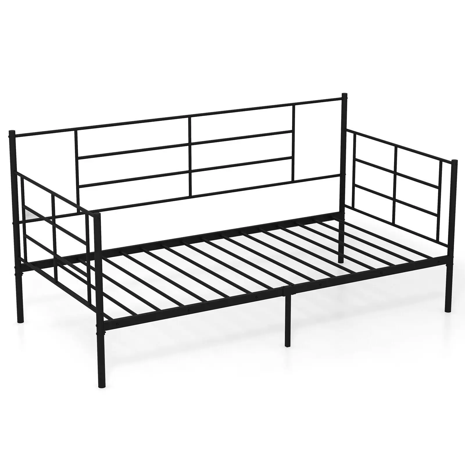 GOFLAME Single Size Daybed 2-in-1 Sofa Bed Single Platform Bed w/ Arms & Back