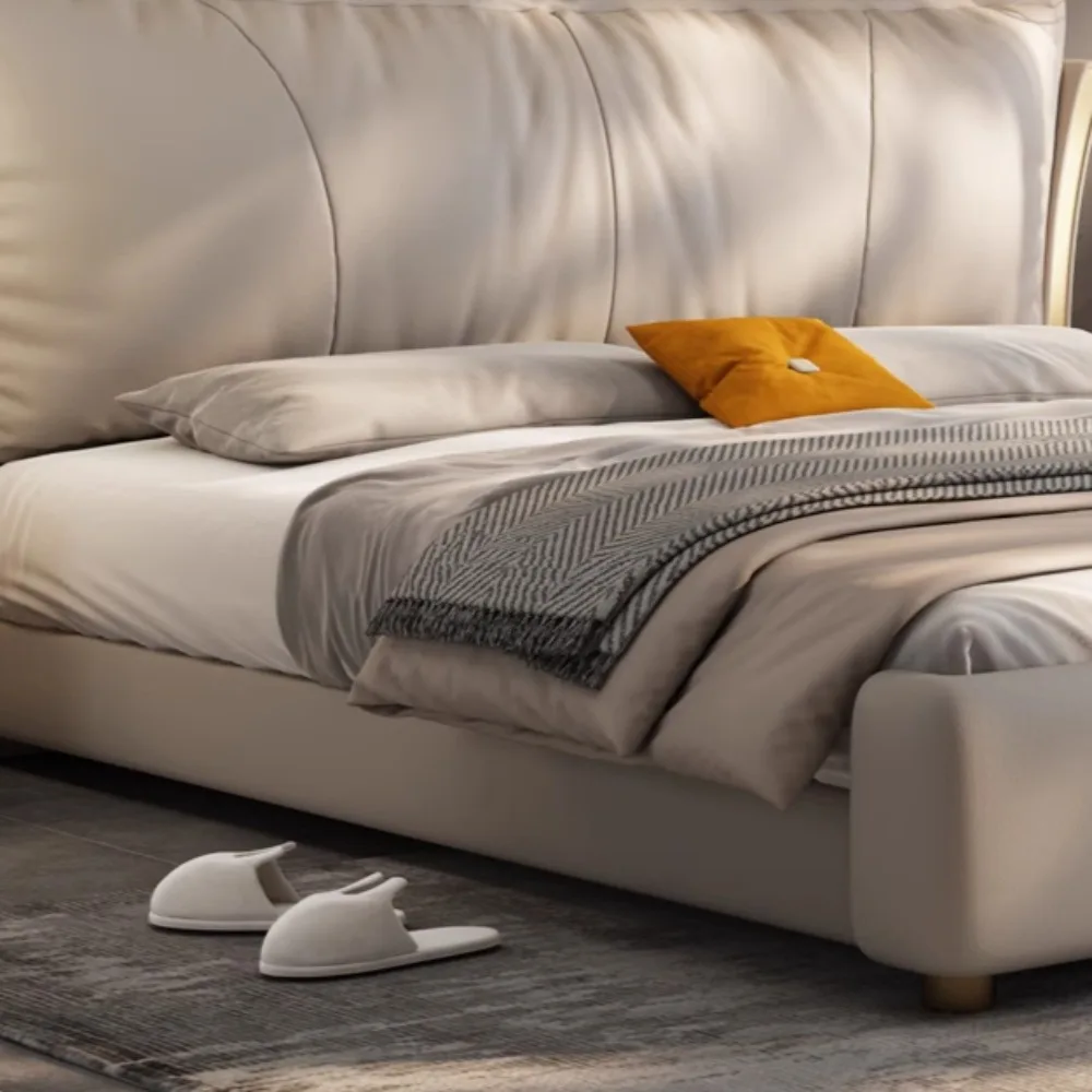 Cabecero camas de lectura Earthing multifunción individual dos personas camas de lujo tamaño Queen Mobilier Maison decoración de muebles