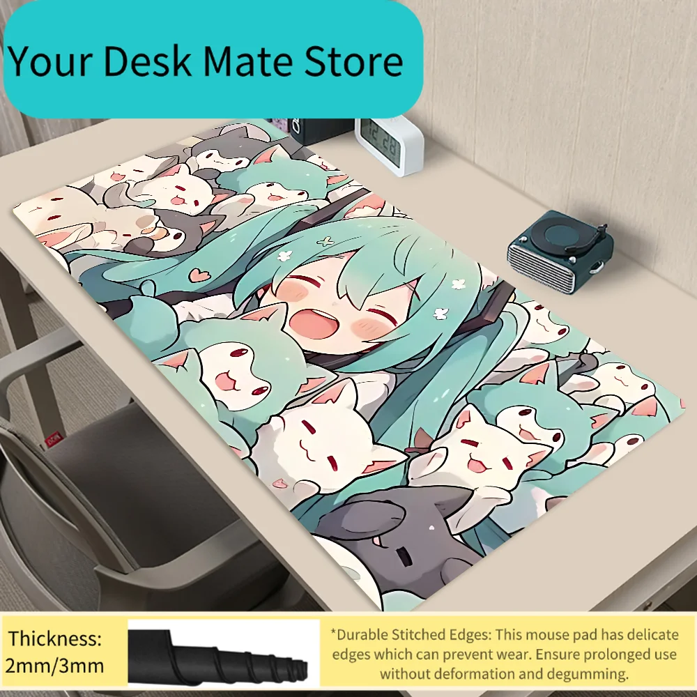 귀여운 하츠네 미쿠 치비 애니메이션 확장형 마우스 패드 - Pc Gaming Hatsune Miku 리뷰 및 가격