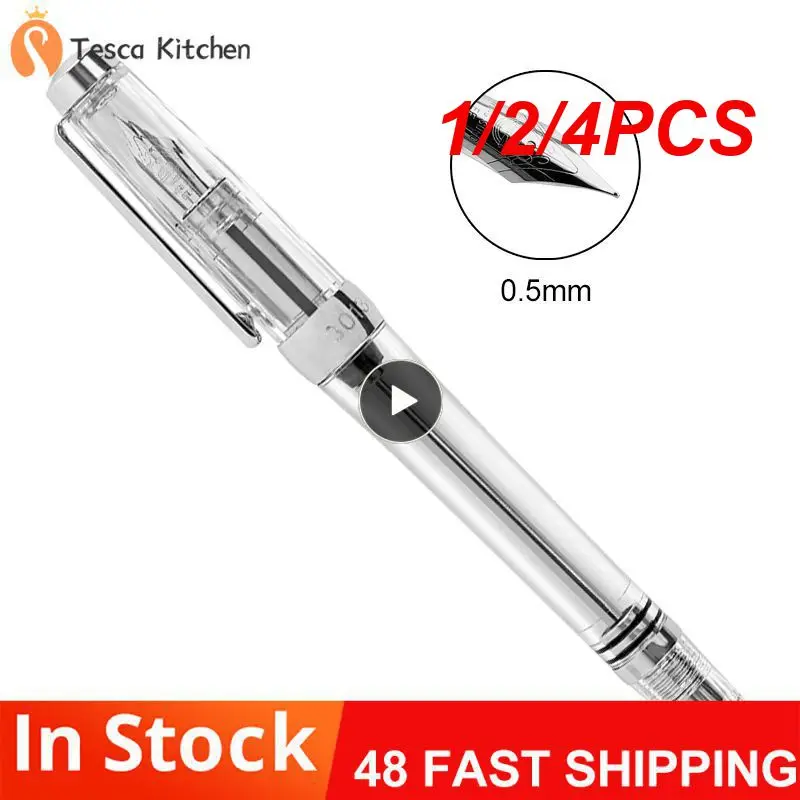 1/2/4PCS Wing Sung 3013 Vacuum Fountain Pen Resin Transparent Quality EF/F Nib HOT!!!