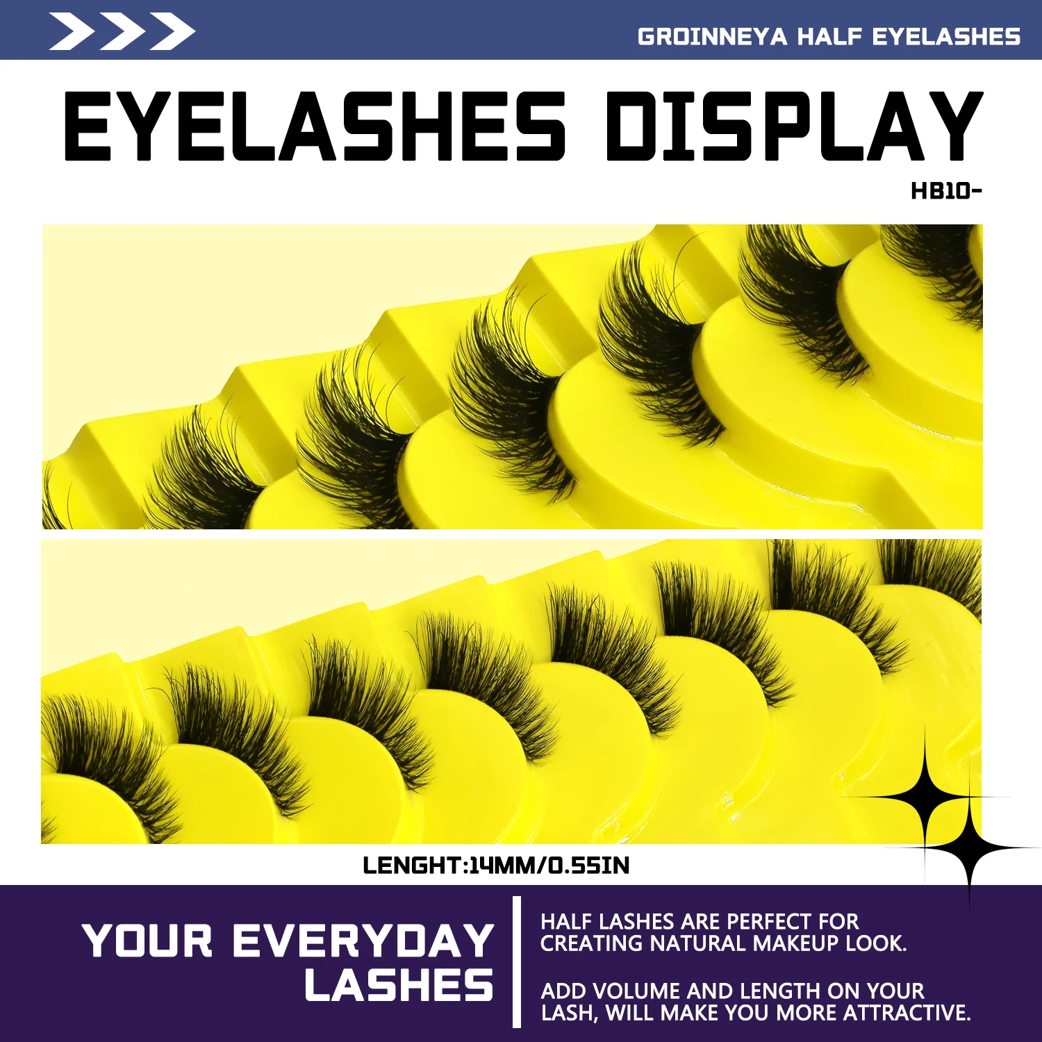 ヴェルトライネ ハーフラッシュ ナチュラルつけまつげ ウィスピー キャットアイラッシュ クリアバンド アクセント ショートつけまつげ メイクアップ