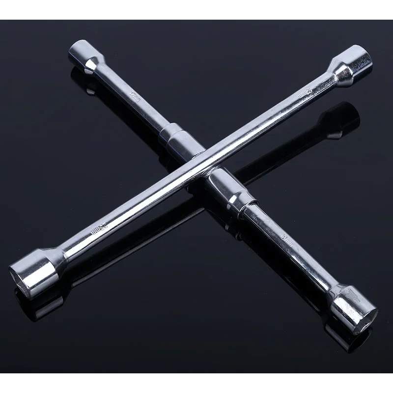 Car Repair Tyre Nut Socket Folding Cross Wrench Spanner Hand Tool Car Repair Wheel Remover Mounting 17 19 21 23mm Hex Socket