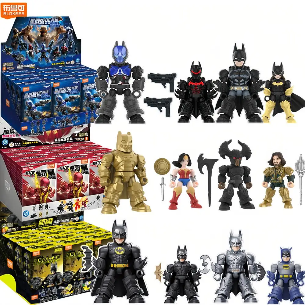 BLOKEES DC Batman Arkham Knight Nightwing Catwoman Superman Wonder Woman Anime-Charakter Sammelfiguren Geburtstagsgeschenk