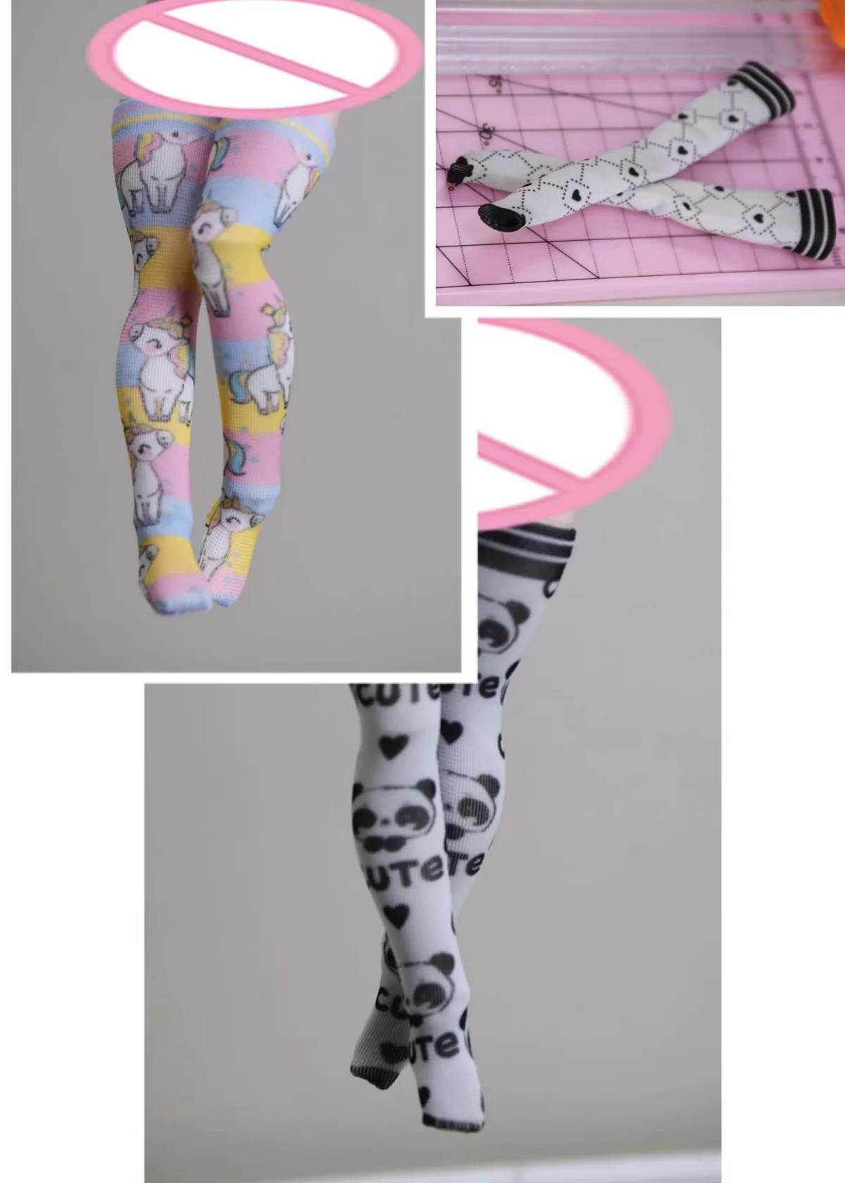 

【Без фигурки】Предзаказ: Аксессуары для женских кукол в масштабе 1/8 — высокие носки с принтом, подходящие для фигурок девочек и моделей игрушек.