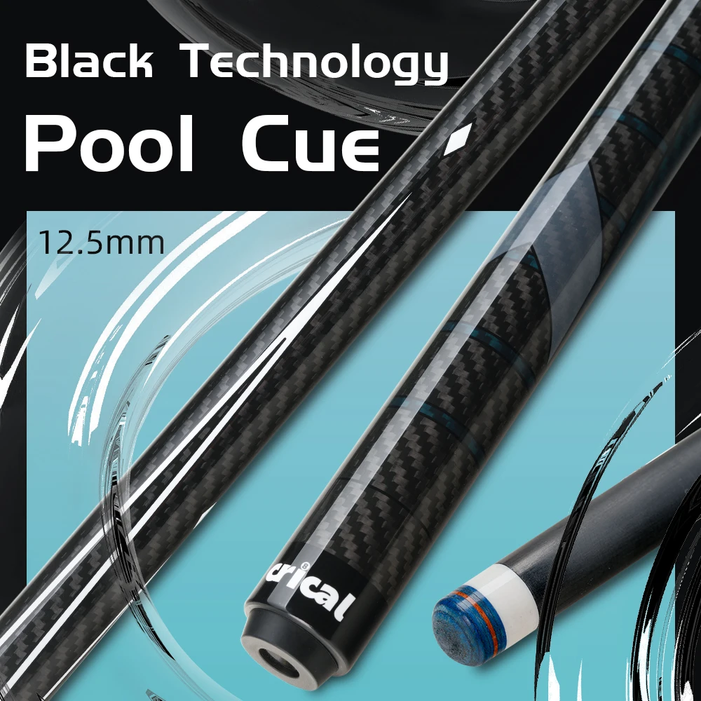 

CRICAL CL-01 Carbon Fiber Pool Cue Stick with 12.5mm Tip 3 * 8/8 Joint Pin Low Deflection for Professional 1/2 Billiard Cue