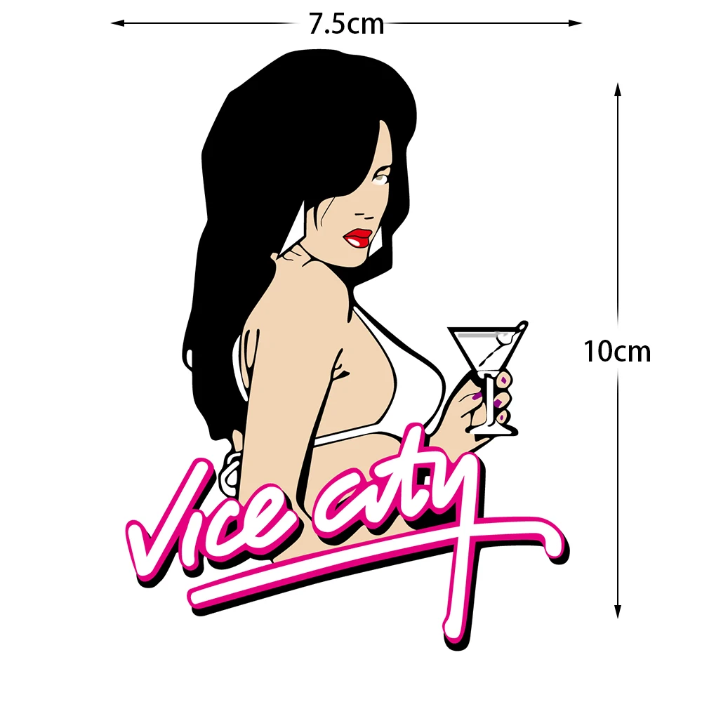 VICE CITY ملصقات دراجة نارية جذابة خوذة السيارة خزان الوقود الزجاج الأمامي الوفير ملصق مائي مقاوم للماء اكسسوارات لياماها KTM هوندا