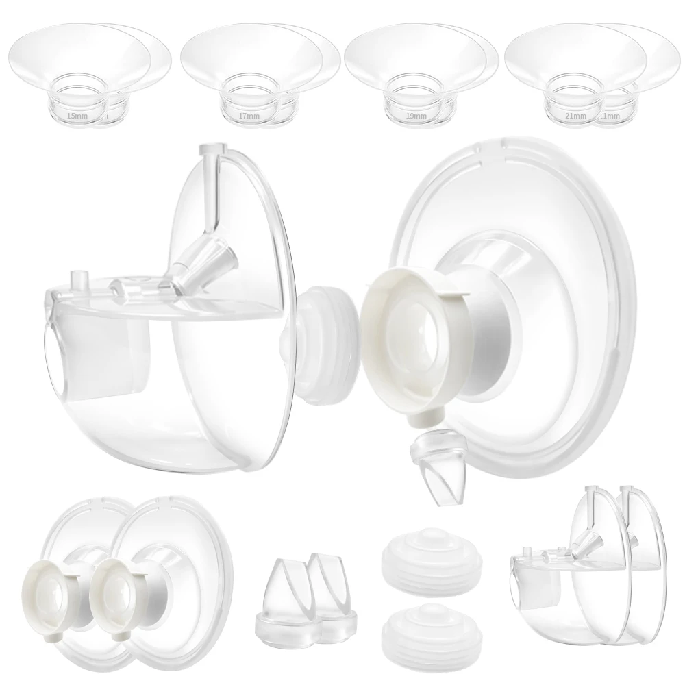 two-complete-sets-compatible-with-momcozy-m5-breast-pump-replacement-parts-24mm-collection-cup-and-8pcs-flange-size-kit-for-m5