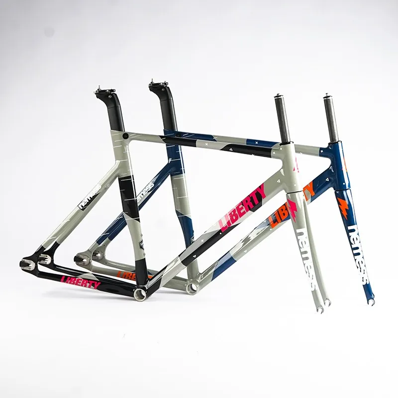 Fixed Gear Bike Frame, 700C Aluminum Fixie Frame, Carbon Fork, Track Single Speed Bike, 52 cm, 54cm, High Quality Bicycle Parts