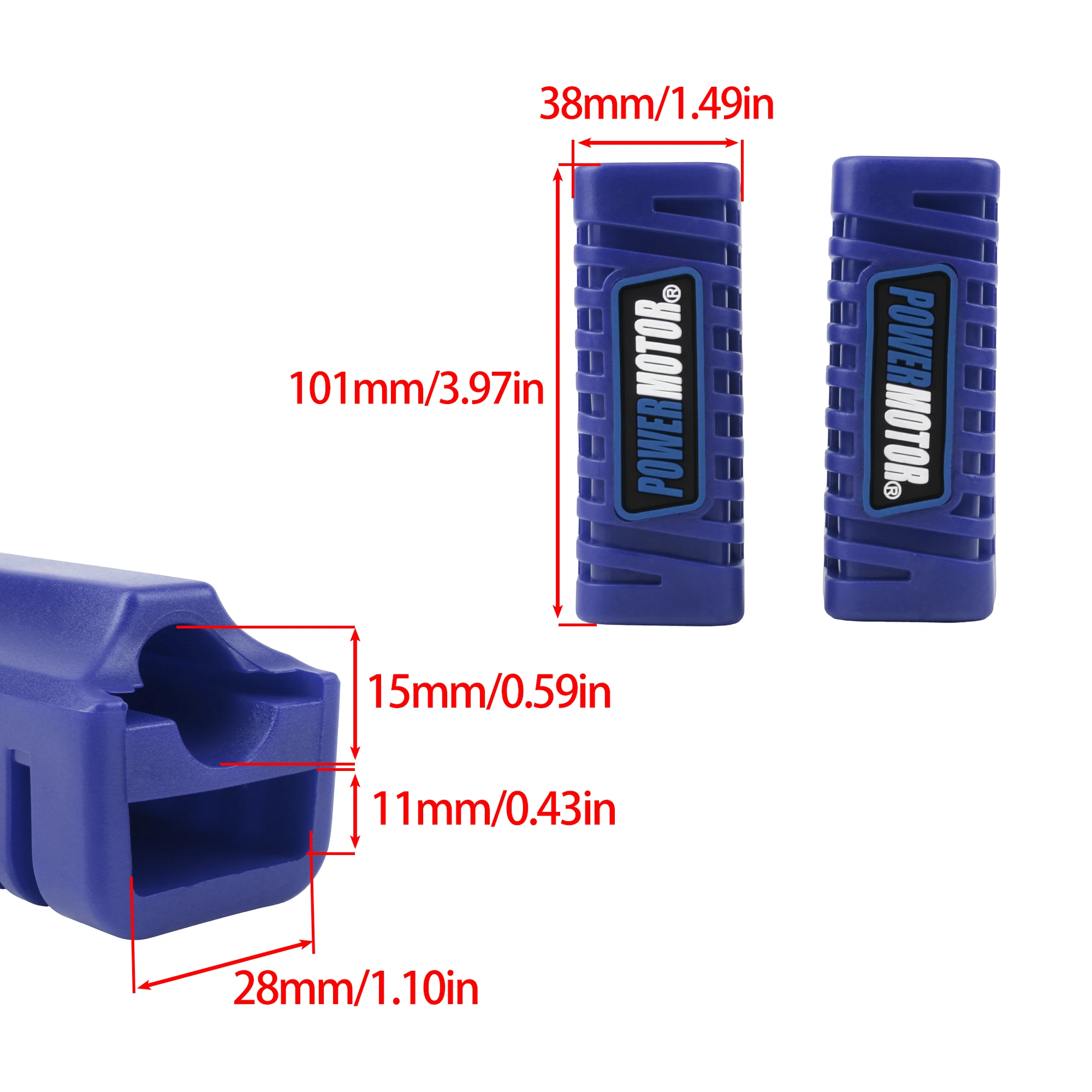 Motorcycle Front Foot Pedal Rubber Anti Skid Cover Adjustable Footrests Mat For Honda KTM Yamaha Suzuki Universal Accessories image 6