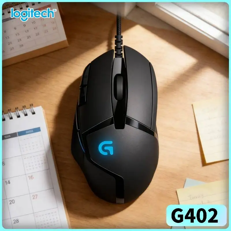 Logitech G402 Gaming Mouse Delta Zero Sensor 8 Buttons 500 IPS 4 DPI Settings 32-Bit Processor 20M Clicks