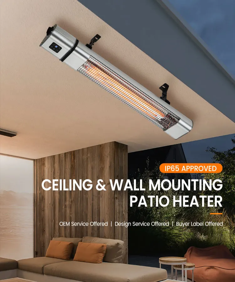Remote Control 2400W Electric Wall Mounting Or Ceiling Mounted Heater For Indoor And Outdoor Use