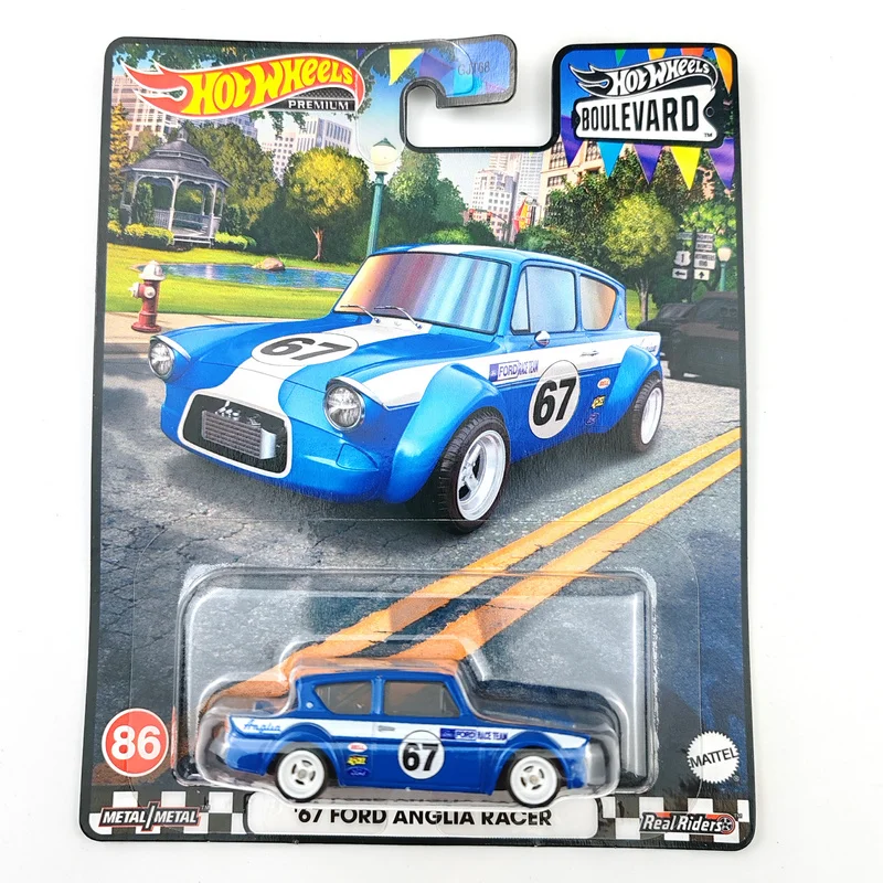 

Автомобили Hot Wheels PREMIUM BOULEVARD 67 FORD ANGLIA RACER 1/64, литая под давлением металлическая модель, коллекция игрушечных транспортных средств GJT68-86-HKF32