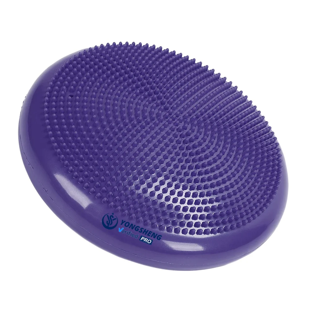 

Durable PVC Inflatable Yoga Disk Balance Pad Fitness Cushion with Pump for Exercise and Body Massage