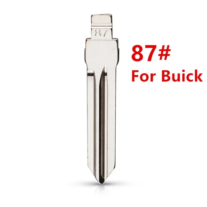 10pcs/lot#87 B111 KD Key Blade Blank Metal Uncut Flip KD VVDI Remote Car Key Blade for Buick LaCrosse Remote Key Car Lock System