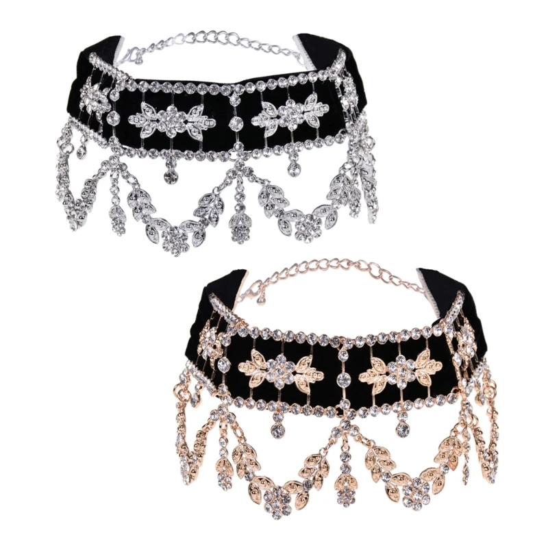 

Fast Reach Gothic Charm Choker Necklace Handmade Vintage Necklace Jewelry Collar Choker Short Chain Necklace