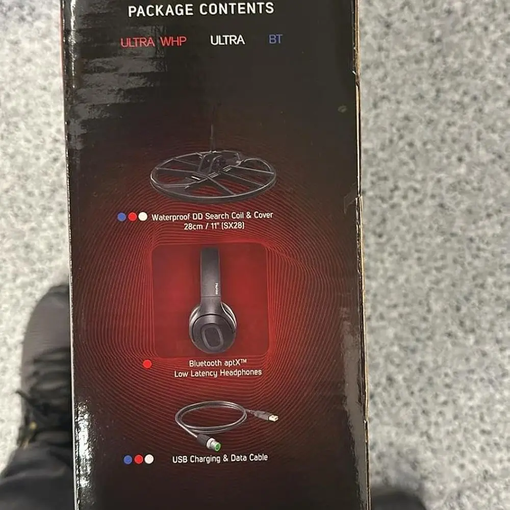 كاشف معادن مقاوم للماء مع عمود من ألياف الكربون وملف بحث 11 بوصة (كاشف المعادن)