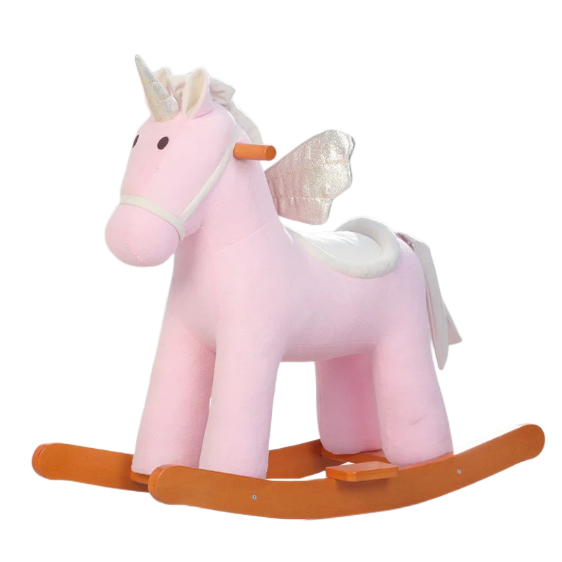 unircon horse rocking  chair solid wood toys for boys and girls rocking birthday gifts