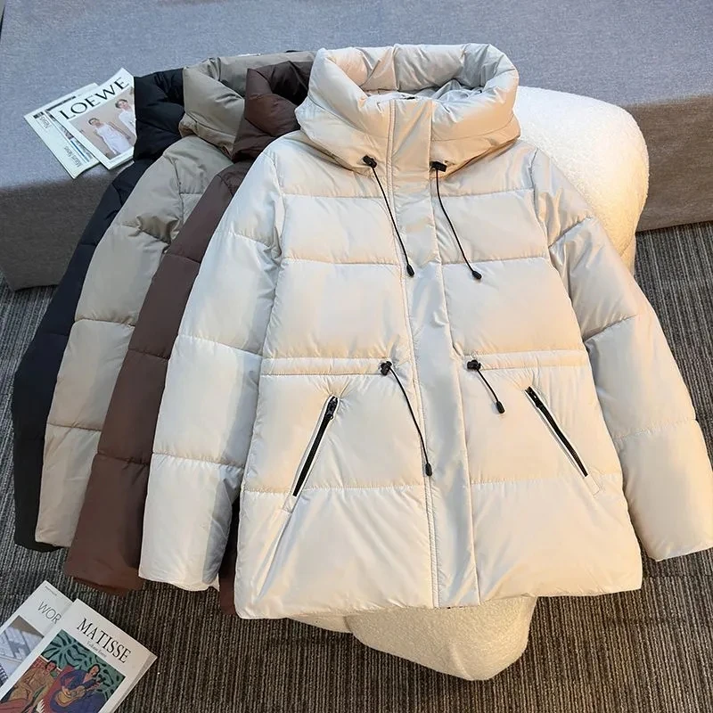 

Middle-Aged Autumn Winter Women Cotton Coat 2025 New Women Warm Thicken Cotton Padded Jacket Female Loose Hooded Parkas Outwear