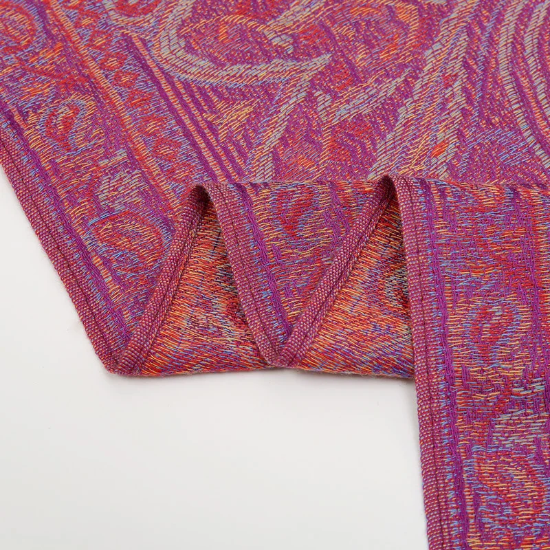 Paisley Designer Winter Warm Thick Ethnic Style Jacquard Scarf Women Travel Muslim Hijab Cashmere Tassel Shawl Wrap Pashmina image 4
